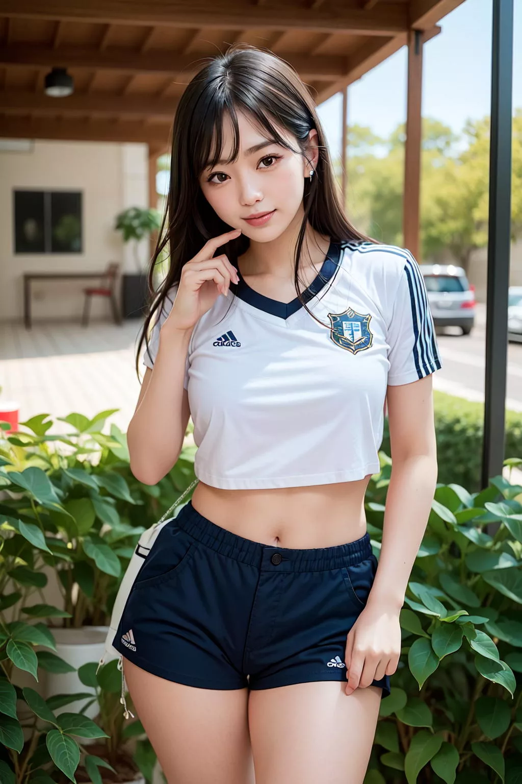 ヘソがえちぃにわかサッカーファン娘